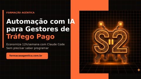 Automação com Claude Code: Agentes de IA p/ Tráfego e Growth