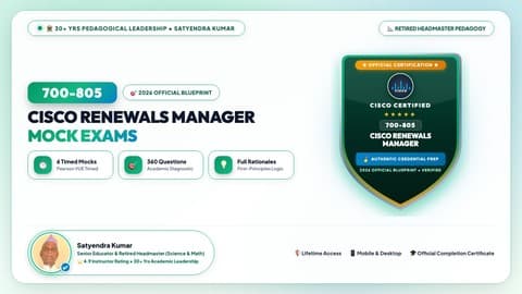 700-805: Cisco Renewals Manager Mock Exams