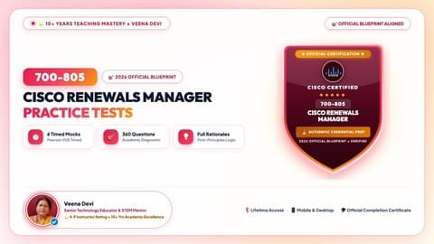 700-805: Cisco Renewals Manager Practice Tests
