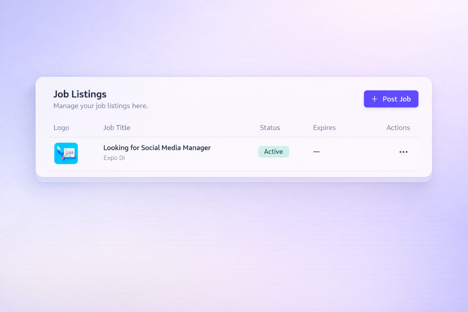 View your job listings