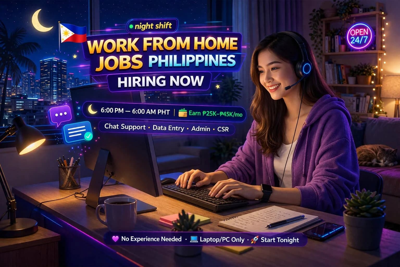 Night Shift Work From Home Jobs Philippines Hiring Now