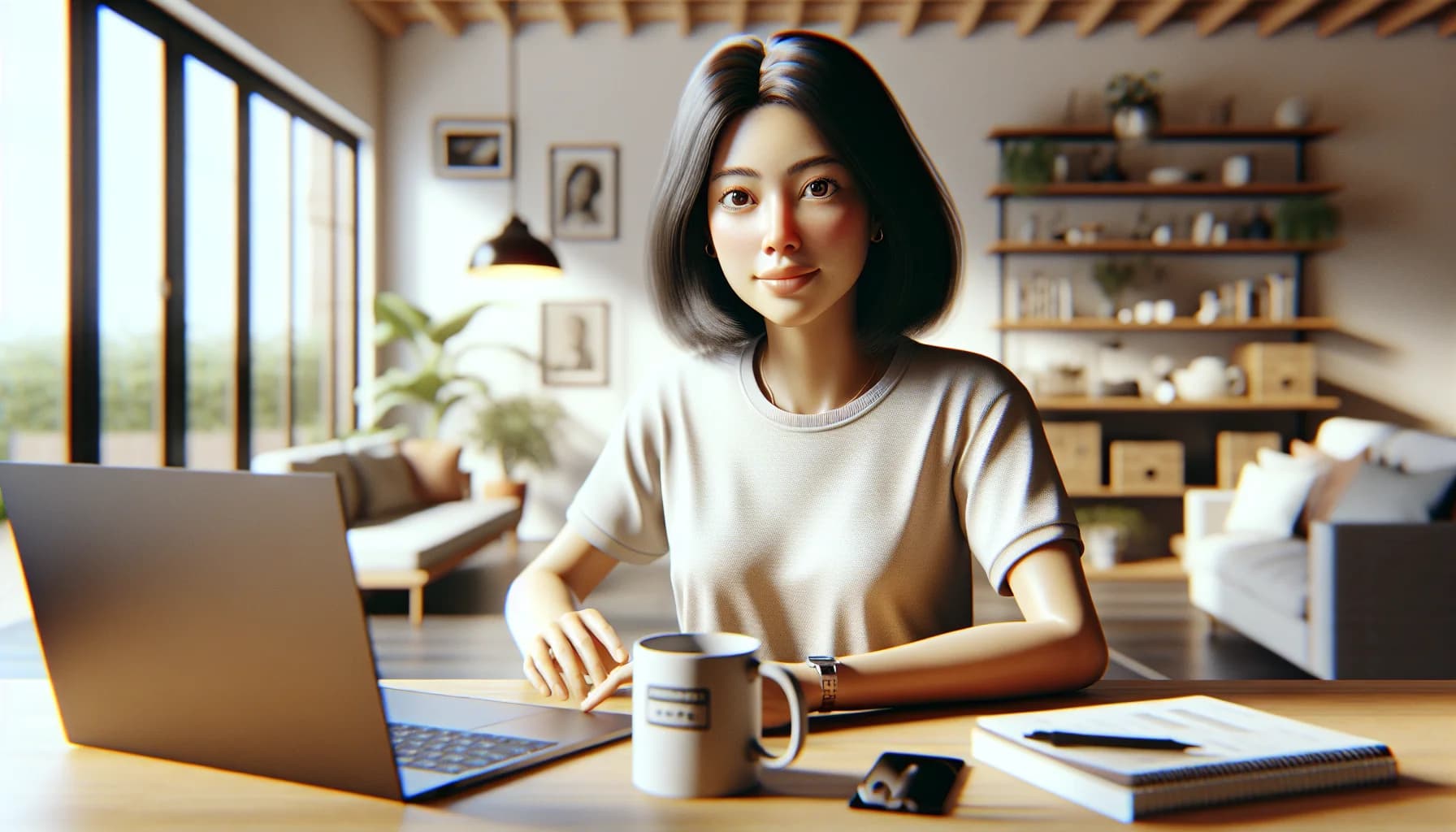 Filipino virtual assistant working remotely at a desk