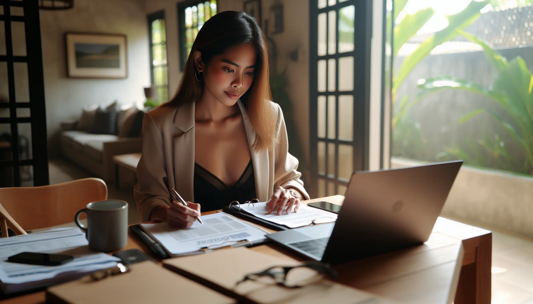 Filipino virtual assistant working on real estate tasks