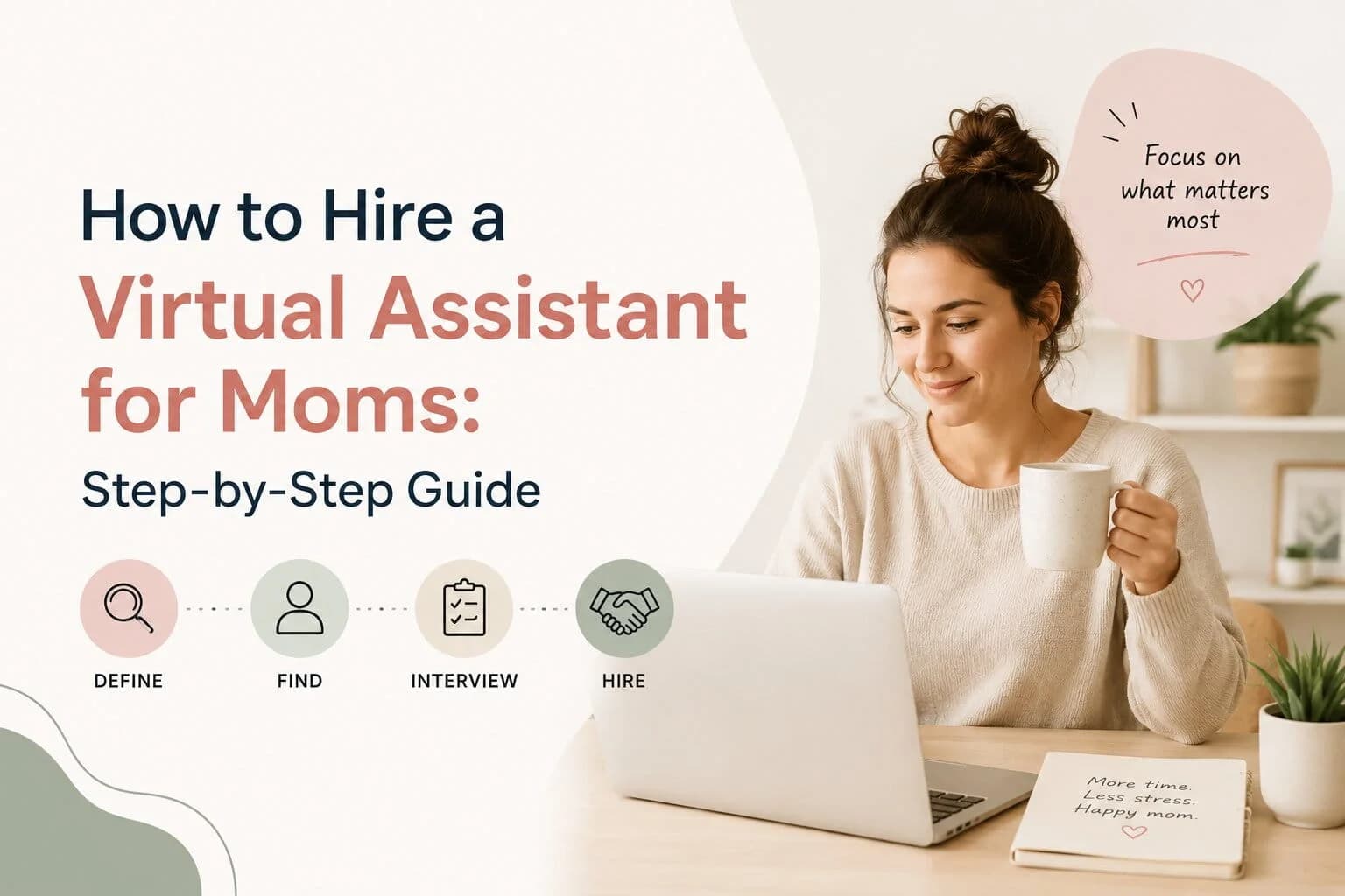 Filipino mom working from home with child nearby