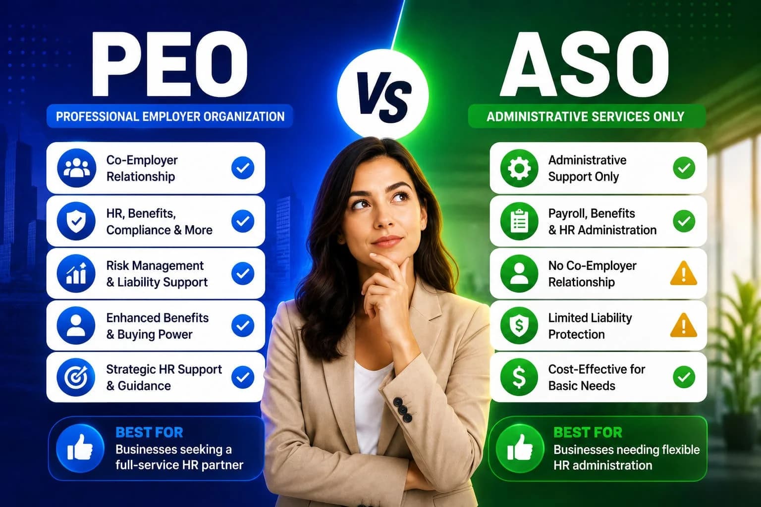 PEO vs ASO: Weighing Pros and Cons for Employers