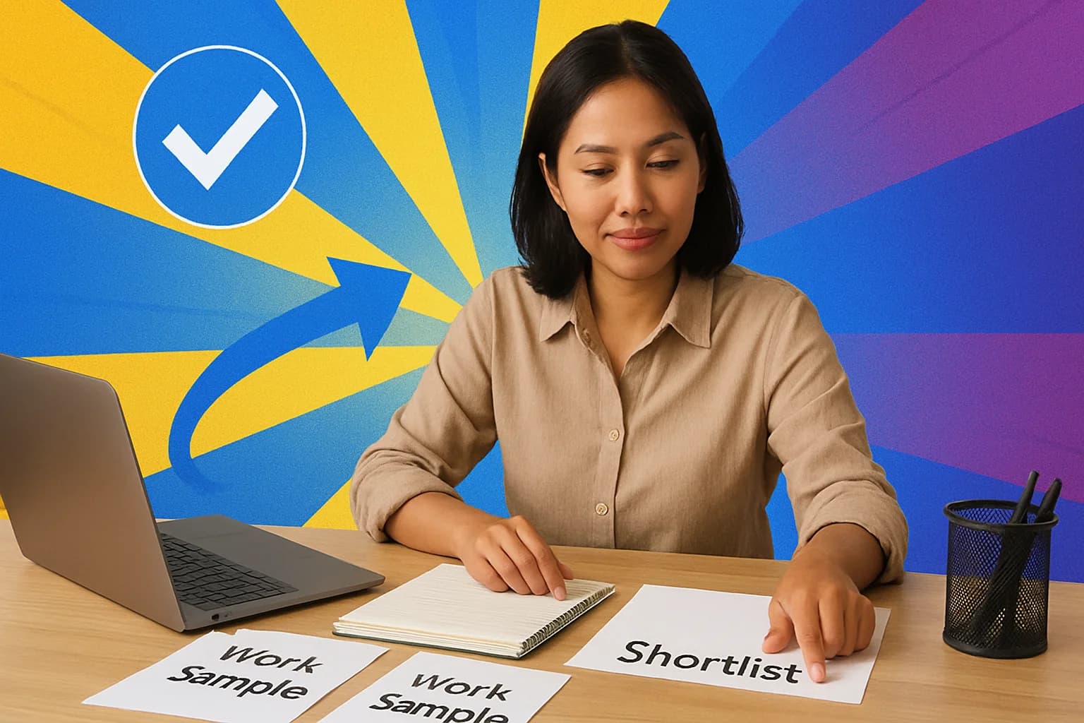 Filipino job seeker organizing a remote work application plan