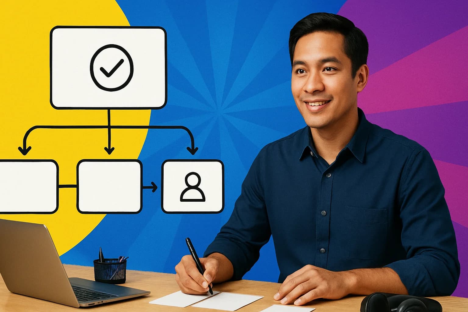Filipino entrepreneur building a focused virtual assistant business service