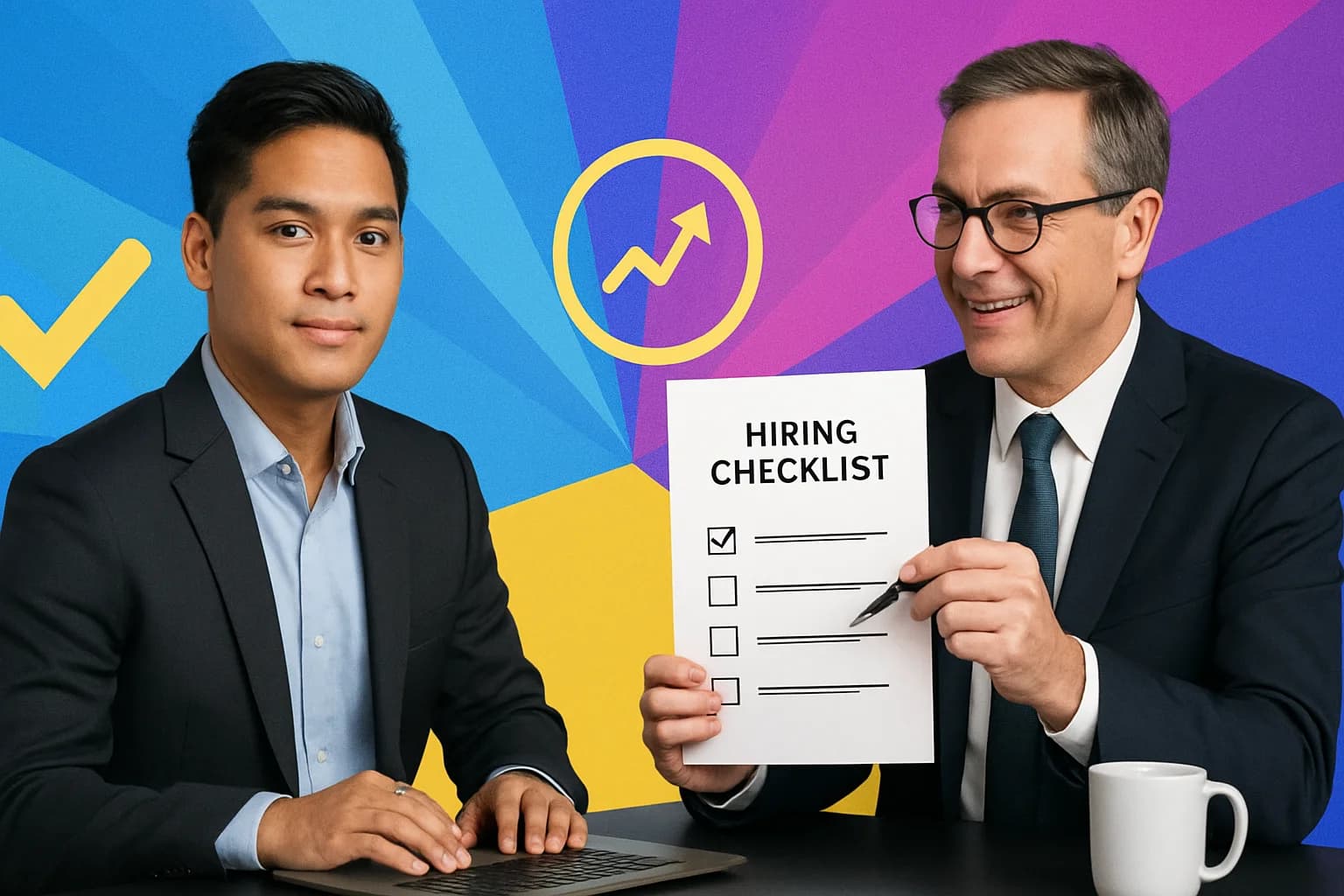 Employer selecting a qualified Filipino virtual assistant for remote work