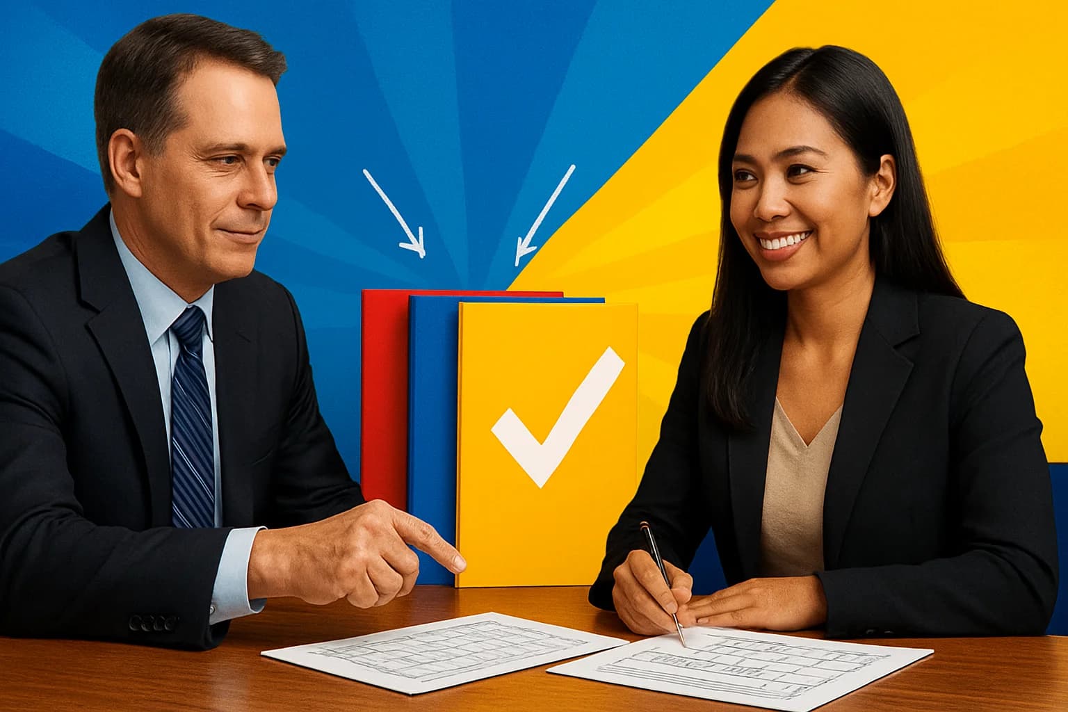 Business leader selecting an organic social media agency from competing proposals