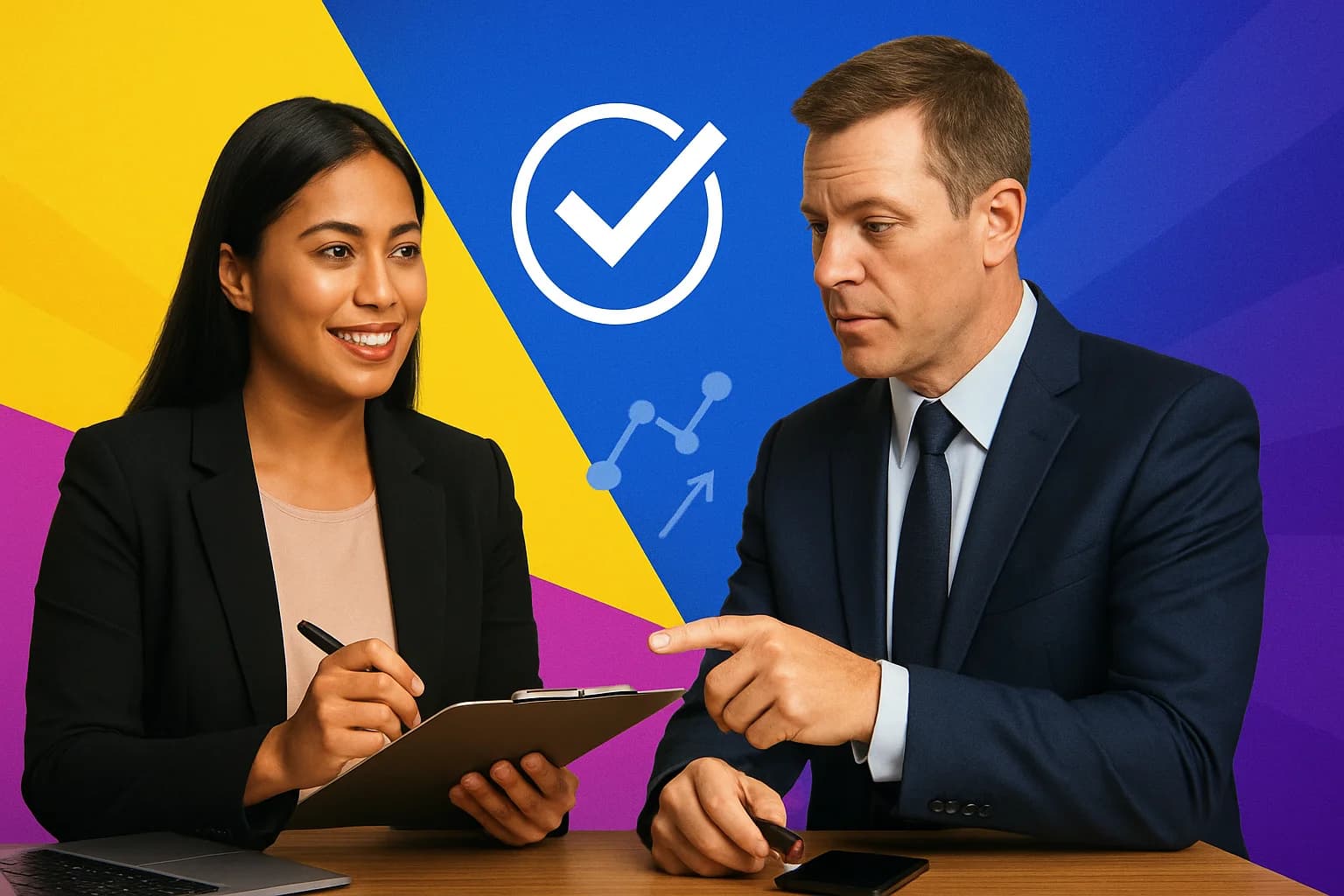 Business owner evaluating an SMM service provider proposal with confidence
