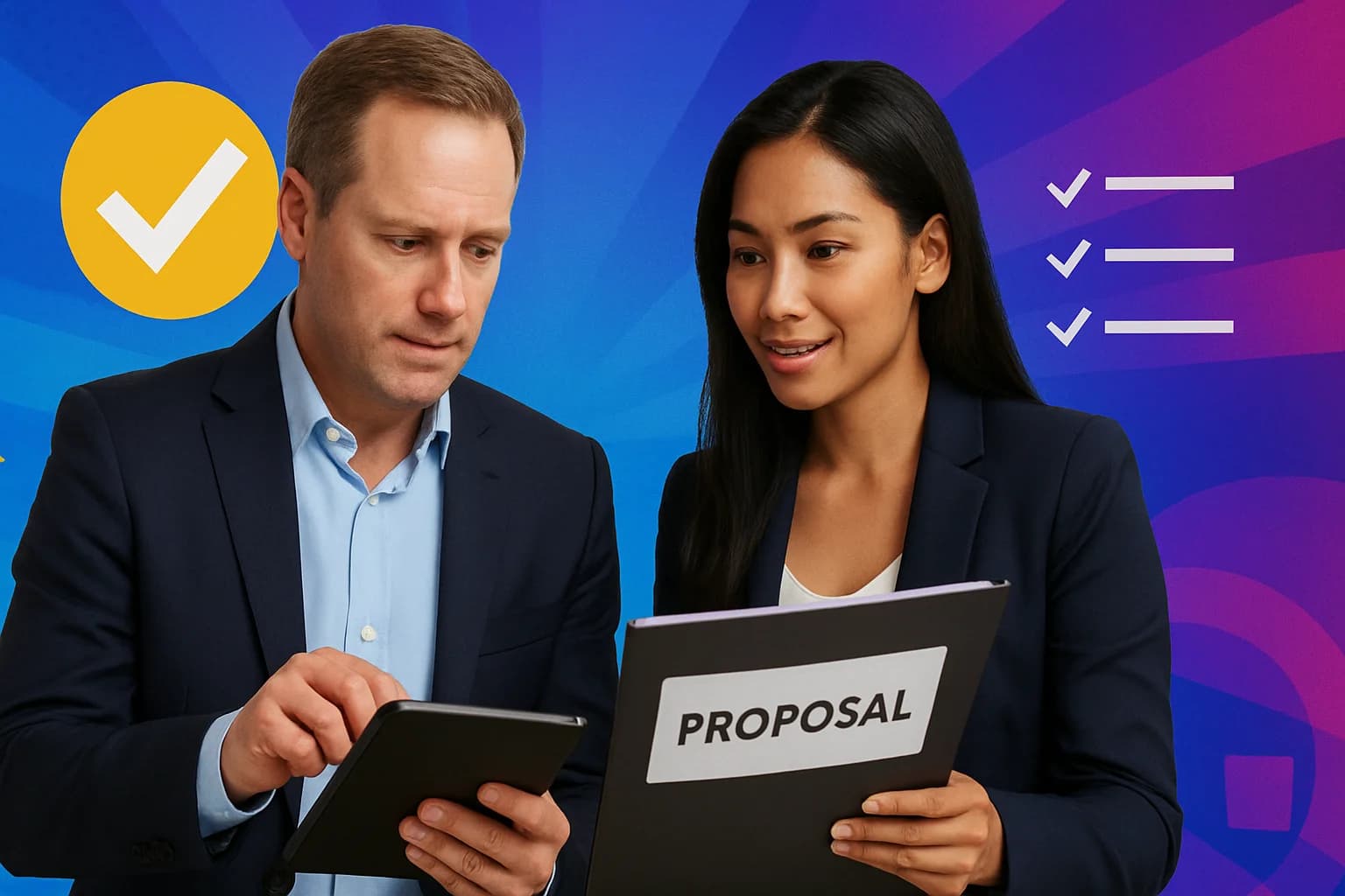 Employer comparing social media agency proposals with a clear checklist