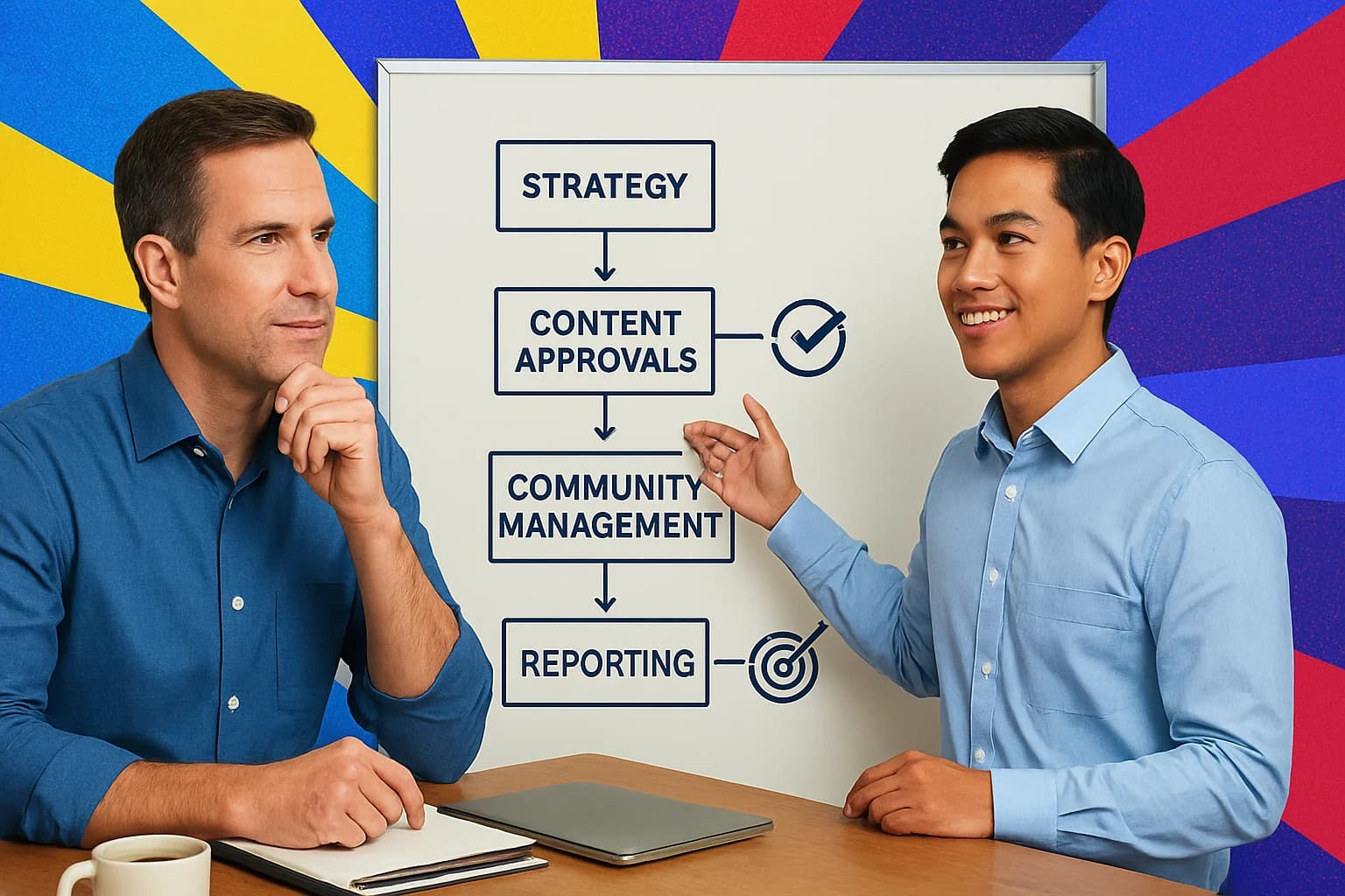 Business owner choosing the right social media management partner