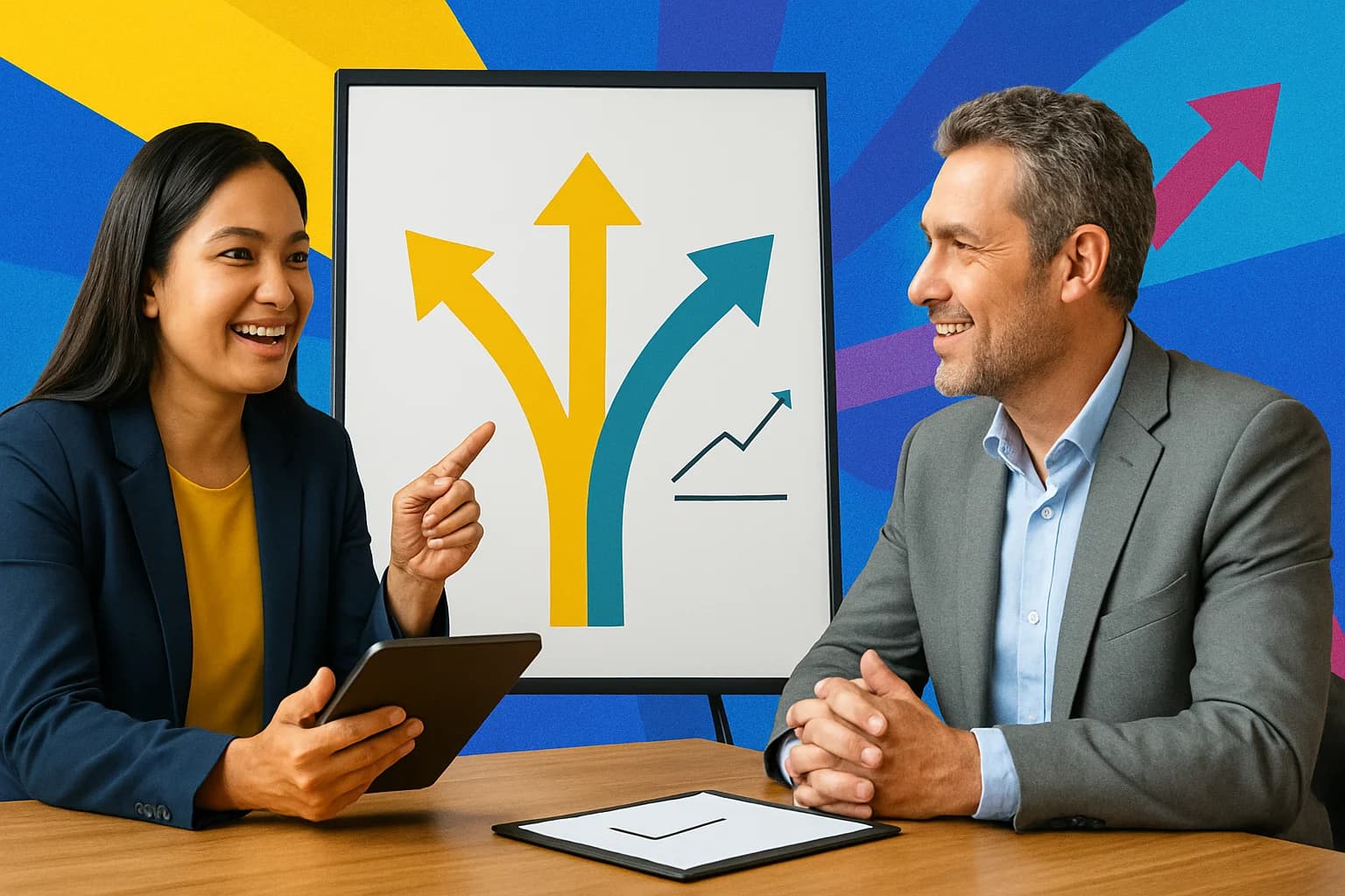 Business owner choosing a social media campaign execution team