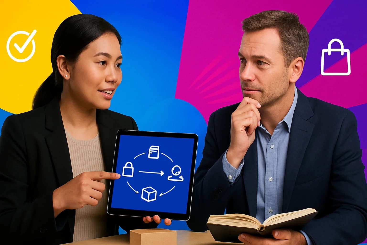 Filipino strategist and US brand owner evaluating a social commerce agency