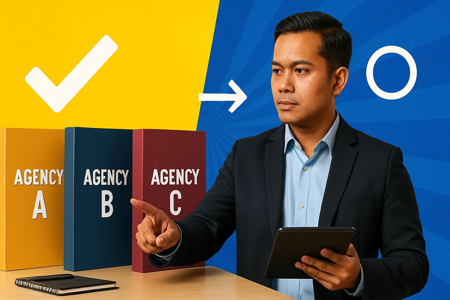 Filipino strategist evaluating social media agency options for a business