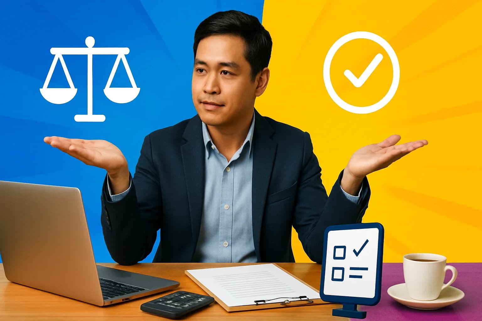Business owner comparing social media management cost options with virtual assistant